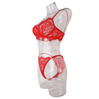 Tornova Sexy Lace Lingerie Suit for Women Mesh See-through Sexy Interesting Lingerie Two-Piece Ladies Body Shaping Underwear Set