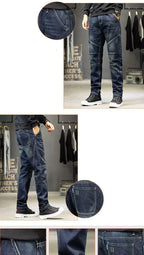 Jeans For Men  Straight Pants Men's baggy jeans Large size Korean Version Loose Washed Trousers Man Fashion ripped denim slim