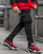 650G Men's Slim Fit Denim Pants Street Motorcycle Ankle binding High-quality Fashion Tight Fitting Cut Multiple Colors Choose