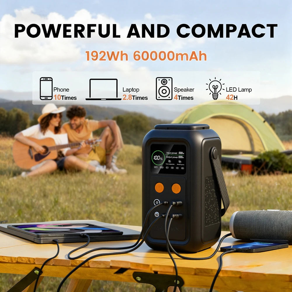 2400W 1800W 500W Portable Power Station Outdoor UPS Function Pure Sine Wave Lifepo4 Batteries 220V портативная эле