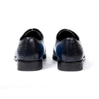 Men's Genuine Leather Oxfords Fashion Pointed Toe Wedding Party Dress Shoes Luxury Lace-Up Office Career Formal