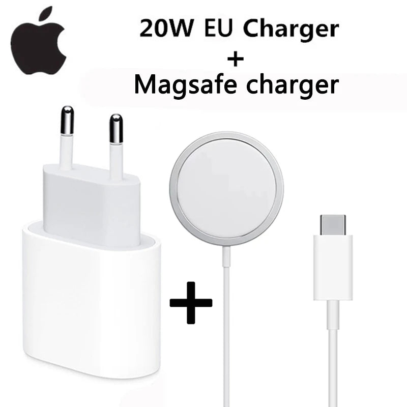 Original 20W USB-C Power Adapter For iphone 17 16 15 14 13 mini Pro Max Type C fast charger for Apple Cable for iPhone 12 Plus