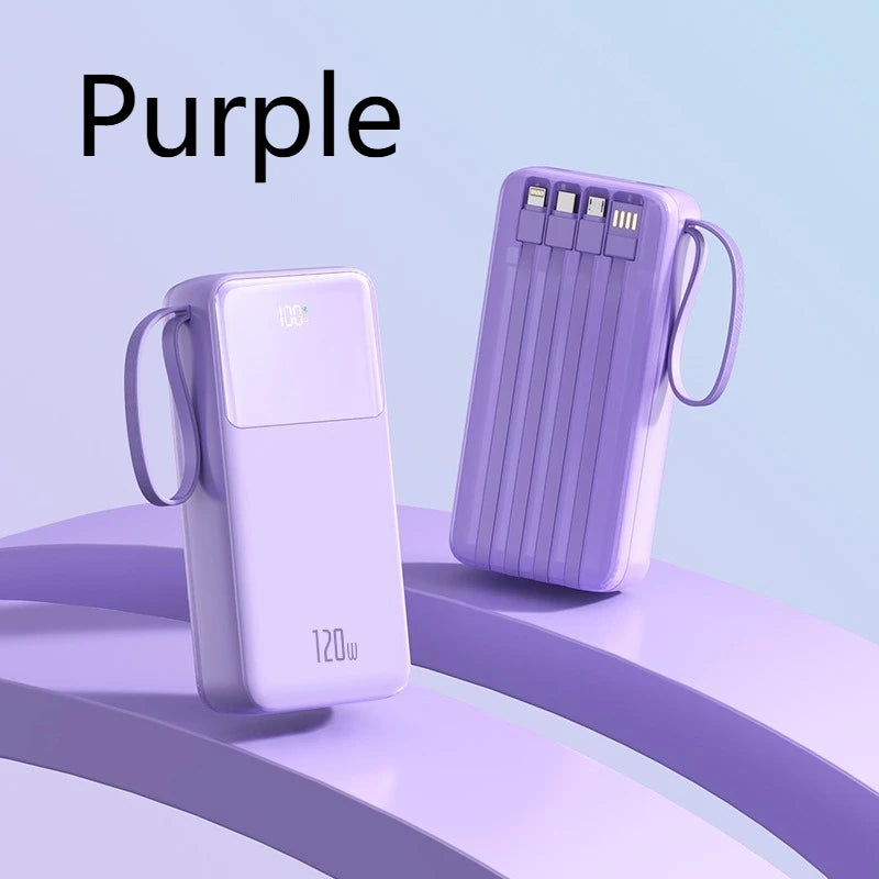 3C Certified 30000mAh 40000mAh 50000mAh 22.5W Power Bank with Digital Display USB-C Cable Portable Fast Charger Spare Powerbank