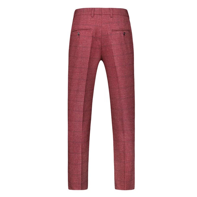 Men's Business Casual Three-Piece Set 2024 Fashion Bridegroom Dress Suit Vest Trousers High Quality