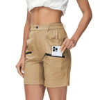 Women's Hiking Cargo Shorts Quick Dry Nylon Shorts Summer Travel Active Golf Shorts with 6 Pockets Water Resistant