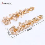 14K Gold Plated Brass Flower Tassel Pendant For Earrings Accessories,Flower Charms Pendant For DIY Jewelry Making Supplies