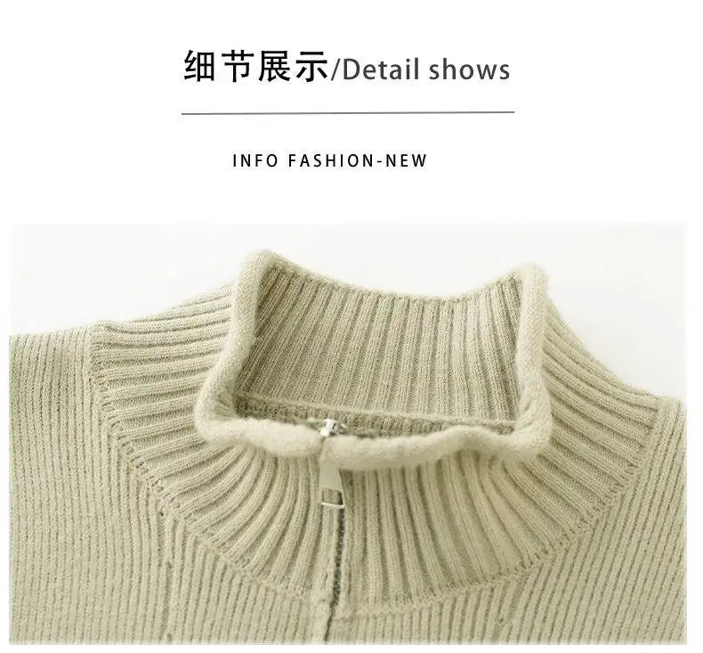 2026 Autumn Men's High Quality Comfortable Loose Solid Color Knitted Cardigan jacket Men's Fashion Trend Casual Sweater men