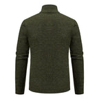 Autumn And Winter New Jersey Men's Casual Sports Coat Solid Color Stand Collar Wweater Grab Fleece Warm Zipper Cardigan