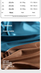 3PCS/Pack Luxury Ice Silk Satin-like Men's Panties Super Soft Boxer Homme Cool Breathable Comfortable Man Underwear Underpants