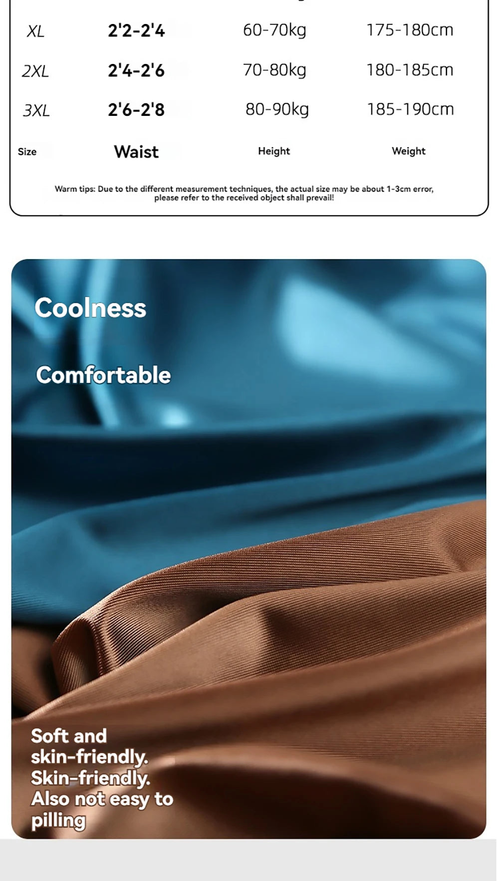 3PCS/Pack Luxury Ice Silk Satin-like Men's Panties Super Soft Boxer Homme Cool Breathable Comfortable Man Underwear Underpants