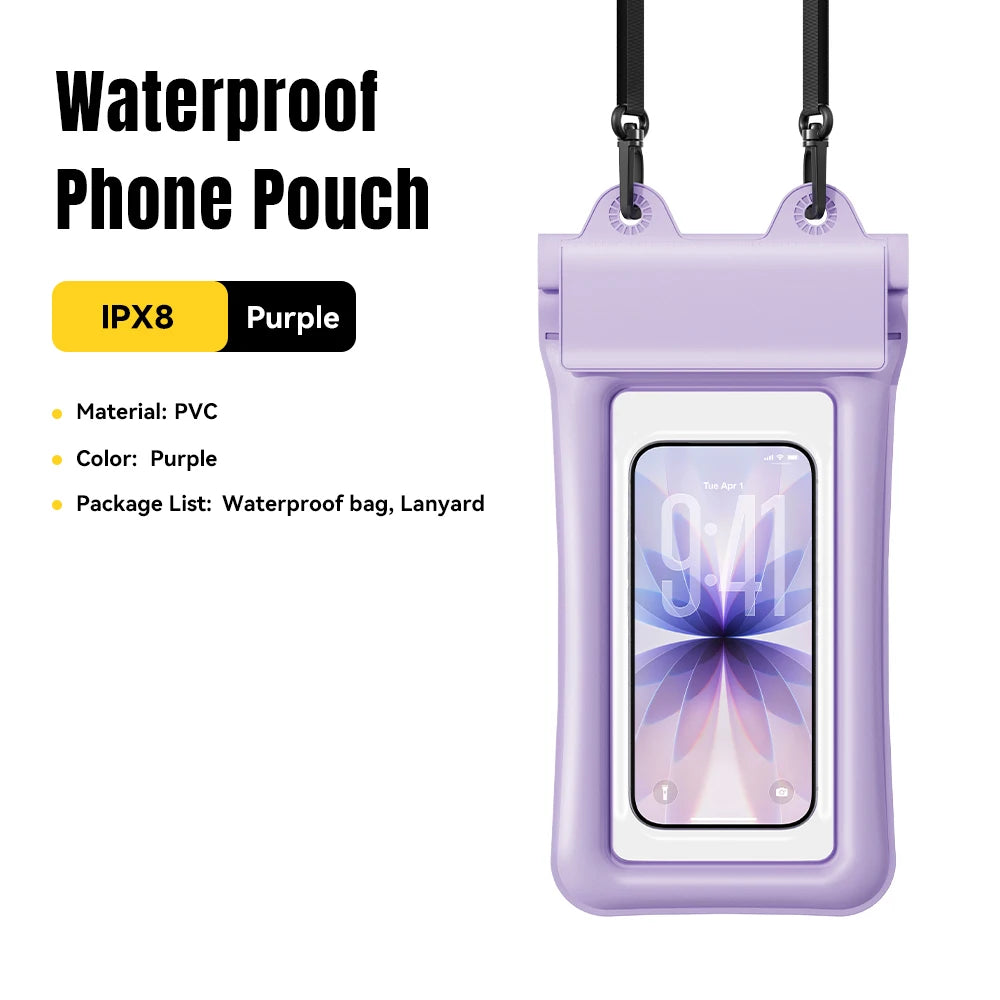 Essager Waterproof Phone Case Swimming Bag IPX8 Floating Bag Protect Pouch Cover For Phone Water Sports For iPhone Huawei Xiaomi