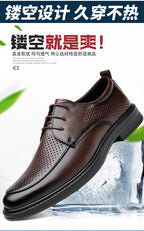 2026 Summer Hollow Out Breathable Deodorant Genuine Leather Business Dress Shoes British Style High-end Formal Shoes Hot Sale