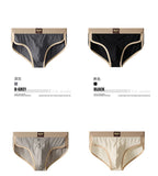 3PCS/Pack 100% Cotton Delicate Jacquard Men's Brief Antibacterial Breathable Crotch Men's Panties Soft Stretch Underwear for Man