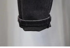 Hot-Stamped Rhinestone Men's Jeans, Trendy Brand, Stretchy Slim Fit, Embroidered and Printed Men's Trousers