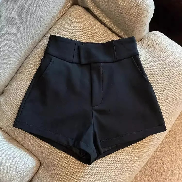 Women Sexy Shorts Mooyufon Black Shorts Women Harajuku Elegance High Waisted Shorts A Line Slim Casual Hot Girl Straight Pants