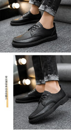 British Style Men Casual Shoes Quality Comfortable Men Leather Shoes Soft Wear-resistant Male Social Dress Shoe Chaussure Hommes