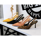 Fashionable Banquet Empty High Heel Shoes For Women's Shoes Thin Heel Pointed Toe Hollow Single Shoes For Women's Shallow Mouth