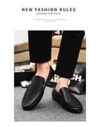 In 2025, the new men's casual soybean shoes are fashionable and versatile, and men's work shoes is black and brown  size 39-46.