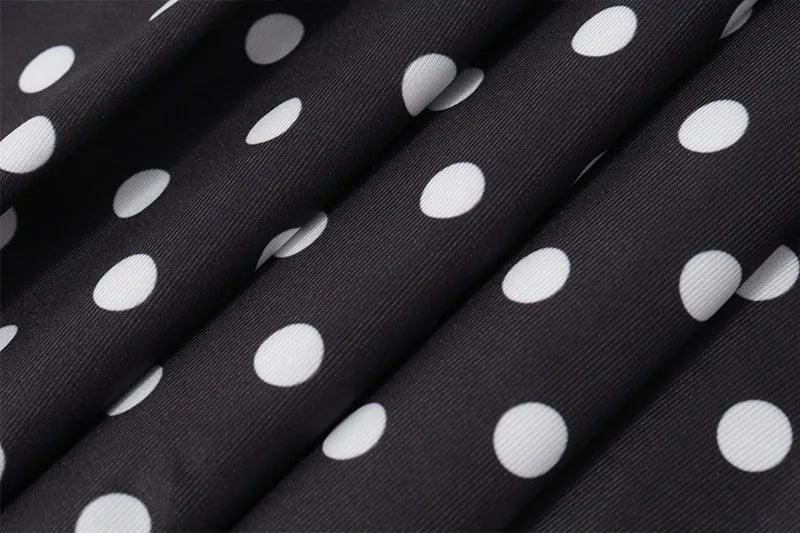 Polka Dot Elegant Off Shoulder Sleeveless Backless High Waist Halter Mini Dress Y2K Summer Fashion Club Party Vestidos