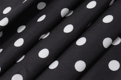 Polka Dot Elegant Off Shoulder Sleeveless Backless High Waist Halter Mini Dress Y2K Summer Fashion Club Party Vestidos