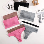 Women Strapless Bra And Panties Set Sexy Lingerie Push Up Bra Top Female Rib Tube Bra Low Waist Seamless Underwear Set