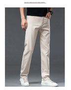 2026 Y2k Pants Men Thin Lyocell Spring Summer Classic Korean Youthful Vitality Men's  Jeans Lightweight Stretch Trousers