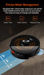 Robot Vacuum Cleaner ABIR X9 ,Laser System,Dual UV Cleaning,Auto Carpet Boost Tech,Multiple Floors Maps,Customized Room Cleaning