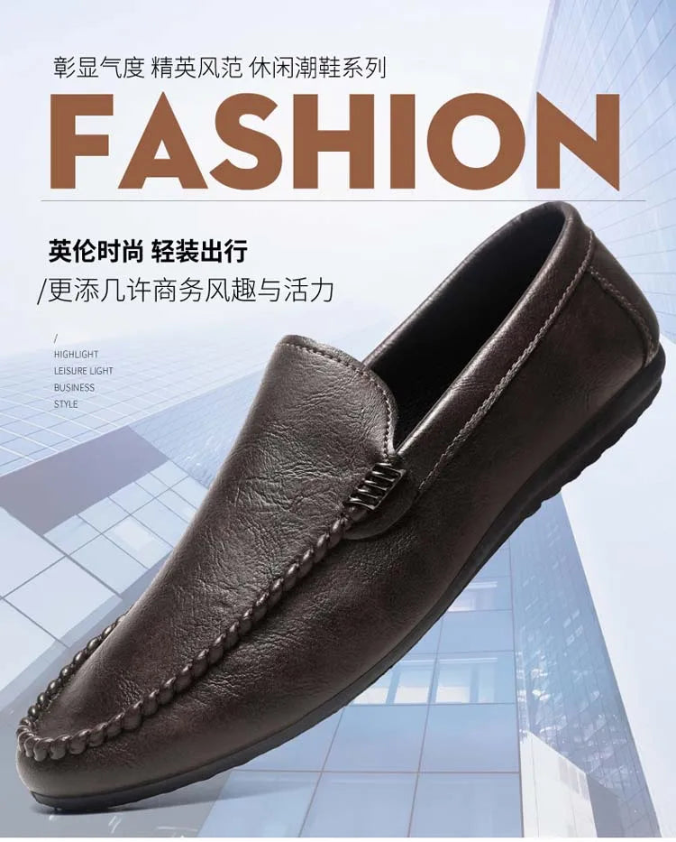 In 2025, the new men's casual soybean shoes are fashionable and versatile, and men's work shoes is black and brown  size 39-46.