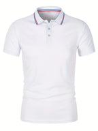 2025 Hot Sale Men's Summer Casual Breathable Comfortable Polo Shirt Men's Solid Color High Quality Short Sleeve T-Shirt