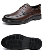 2026 Summer Hollow Out Breathable Deodorant Genuine Leather Business Dress Shoes British Style High-end Formal Shoes Hot Sale