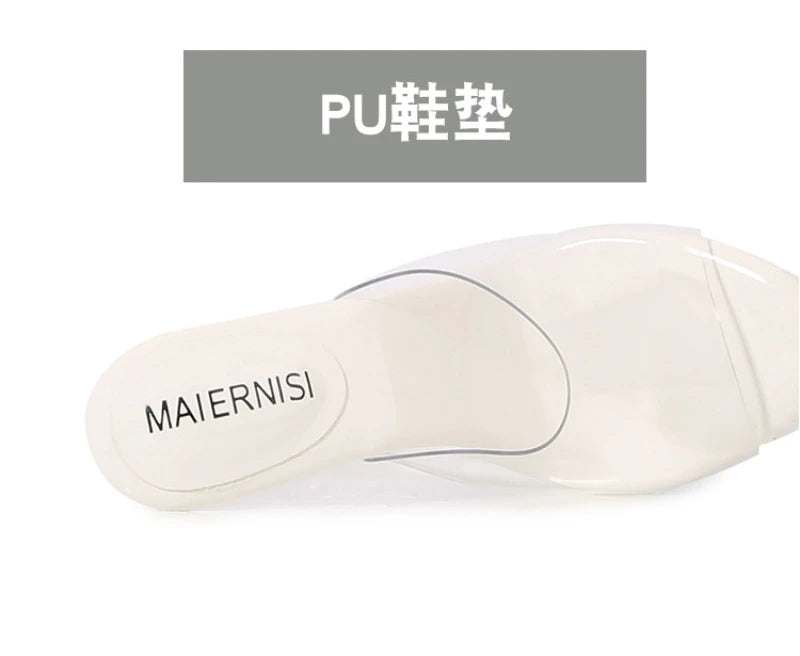 Fashion Crystal Car Model Nightclub Princess Extra Slim Heels Waterproof Platform Hatred Sky High Transparent Super High Sandals