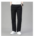 Mens Cotton Pants Spring Summer Sports Casual Pants Cargo Trousers Loose Fit with Zipper Pockets Big Size 5XL