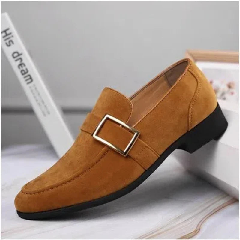 Mens Fashion Black Leather Shoes Autumn British Style Formal Business Footwear Low Top Commute Style Dress Shoes For Suits