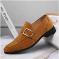Mens Fashion Black Leather Shoes Autumn British Style Formal Business Footwear Low Top Commute Style Dress Shoes For Suits