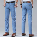 2026  New In Summer Thin Jeans Men's Loose Lightweight High Quality Straight Trendy Versatile Long Pants