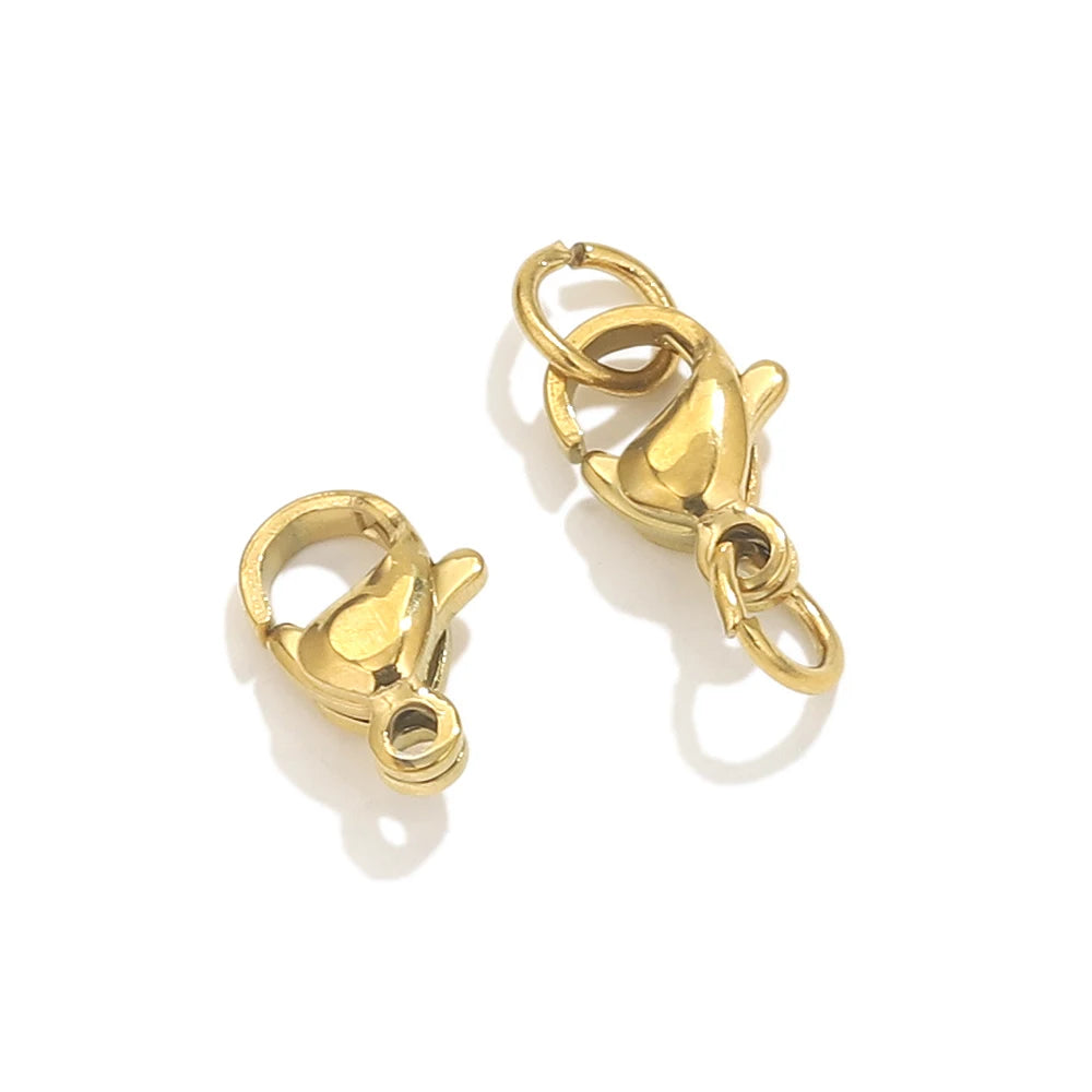 20pcs Stainless Steel Lobster Clasps For Bracelet Necklace,Lobster Clasps With Jump Rings Connectors Clasp DIY Jewelry Findings