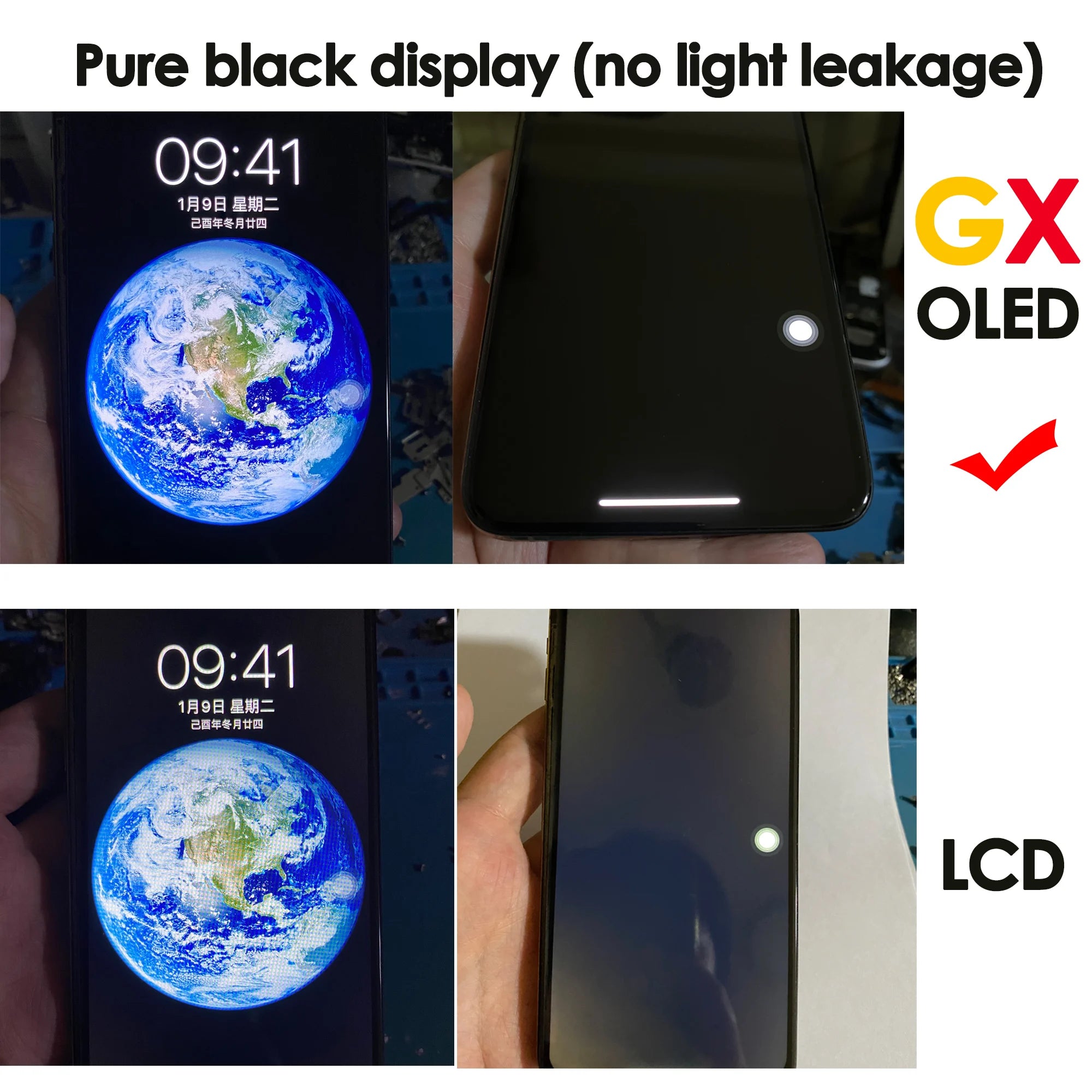 180daysWarranty GX OLED For iPhone 12 Pro Max Screen Replacement Display Digitizer Assembly Touch LCD Repair Kit Wholesale