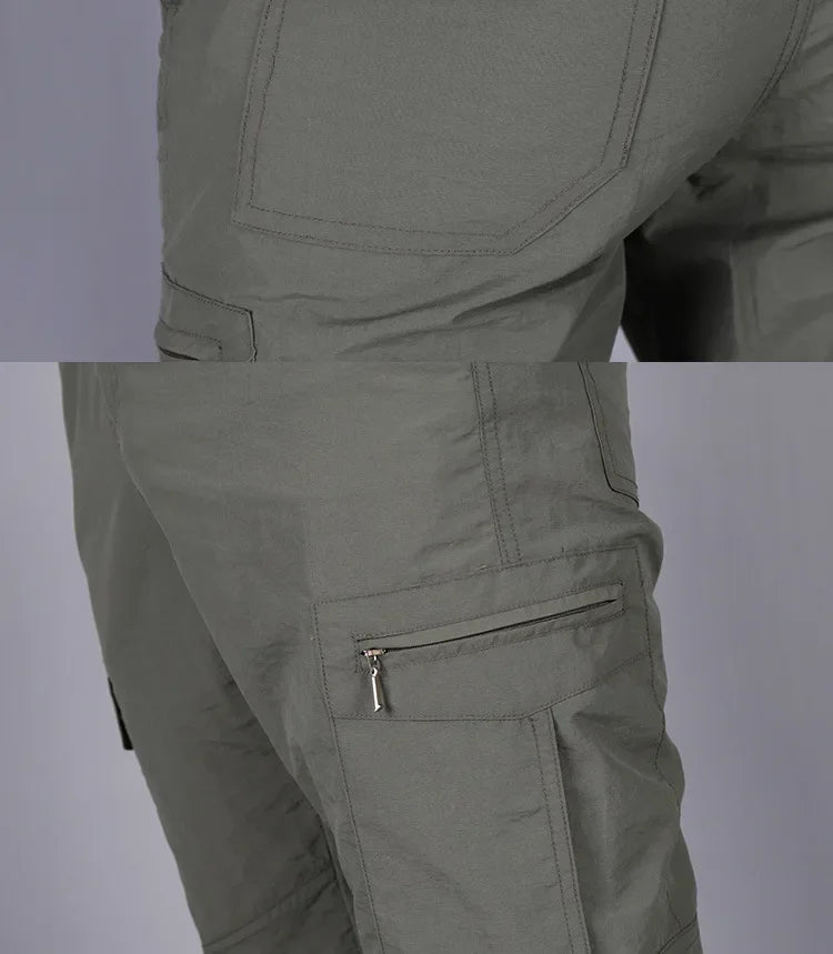 Asian size Mens Summer Tactical Cargo Pants Army Military Style Streetwear Jogger Hiking Trekking Mountain Work Casual Trousers