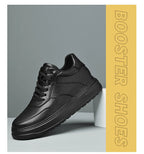 Men Genuine Leather Height Increasing Elevator Shoes Men non-slip BreathableElevator shoes Man Sneakers Comfortable Casual Shoes