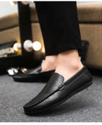 In 2025, the new men's casual soybean shoes are fashionable and versatile, and men's work shoes is black and brown  size 39-46.