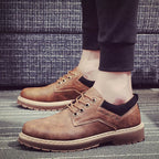 Fashion Retro Leather Men's Shoes New British Wind Retro Tooling Shoes Men Casual Shoes Platform Sneakers Men Zapatos De Hombre