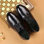 Men's Business Casual Leather Shoes Breathable Hollow Design Spring Summer Formal Shoes Comfortable Spring Summer Leather Footwe