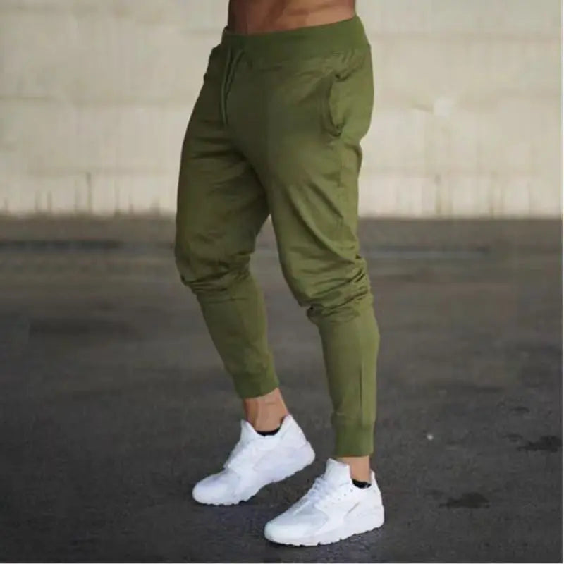 New Autumn Men's Sport Pants Casual Knitted Trousers With Zipper Pockets Solid Color Jogger pants Male pantalon chandal hombre