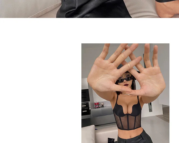 Women Push Up Bra Sets Transparent Lingerie Sexy Shaper Bra Beauty Back Comfortable Underwear Adult's Fishbone Gauze Bralette