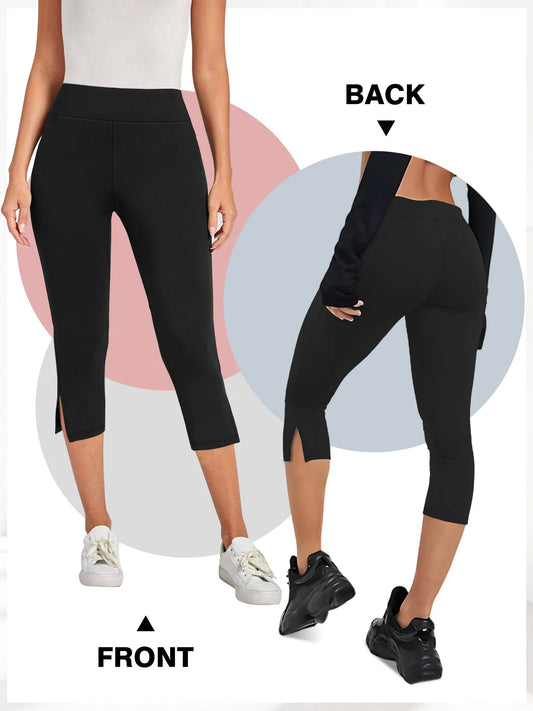 Women's High-Waisted Seven-Point Leggings Summer Thin Stretchy Fitness Sports Yoga Pants Wearable Outdoor