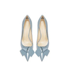 Bow High Heels Women's New Sweet Pointed Stiletto Comfortable Patent Leather Women's Shoes