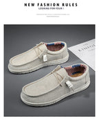 Men Shoes Casual Canvas Loafers Shoes Light Breathable Flats Leisure Male Vulcanized Shoes Walking Sneakers Plus Size 39-46