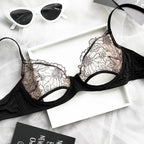 Summer Sexy Hot Ultra Thin Bra Set Women's  Lace Lingerie French Lingerie Underwear Everyday Bra  Unlined Minimizer Push-up Bra