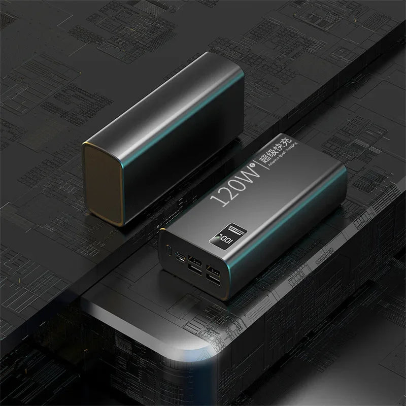 57000mAh 120W High Capacity Power Bank for IPhone Xiaomi and Huawei Mobile Phones Super Fast Charging Type-C PowerBank (CCC)