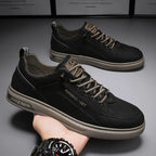 Men's Leather Shoes Casual Comfort Cricket Shoes Fashion Sneakers For Men Lightweight Driving Shoes